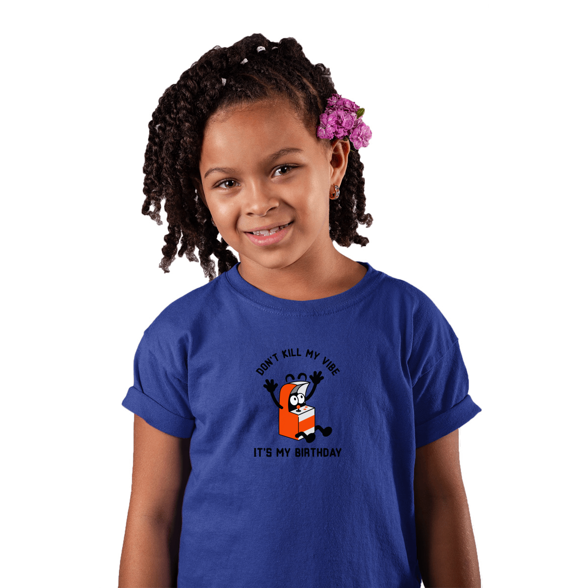Don't Kill my Vibe It is my Birthday Toddler T-shirt | Blue