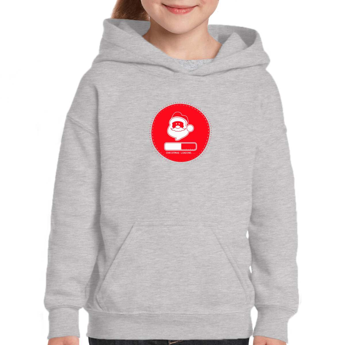 Christmas Loading Kids Hoodie | Gray