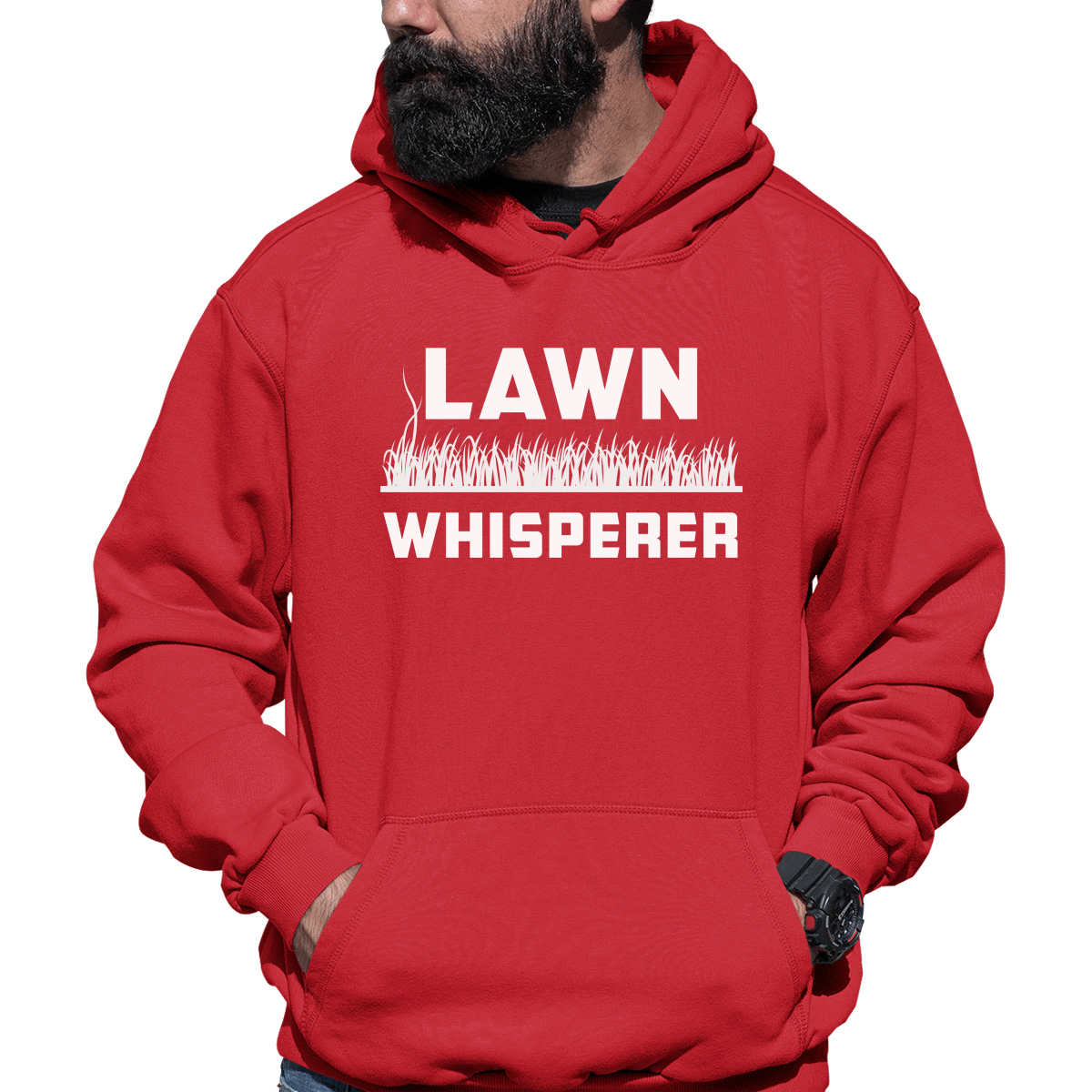 Lawn Whisperer Dad  Unisex Hoodie | Red