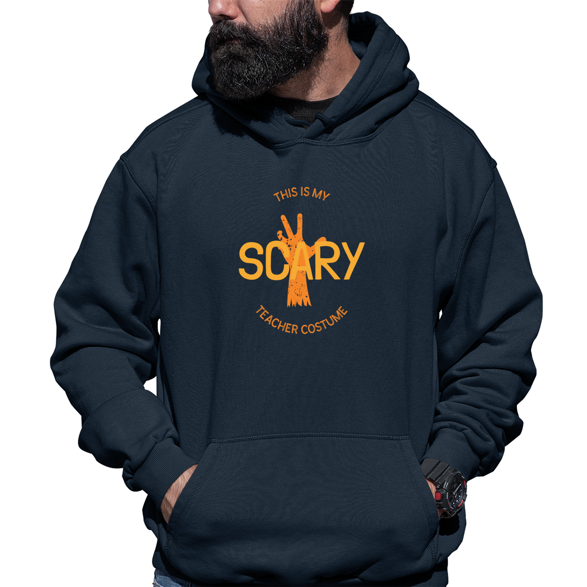 This Is My Scary Teacher Costume Unisex Hoodie | Navy