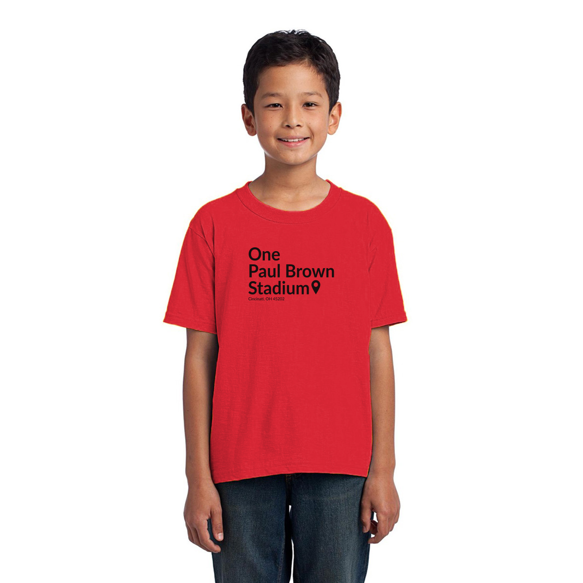 Cincinnati Football Stadium Kids T-shirt | Red