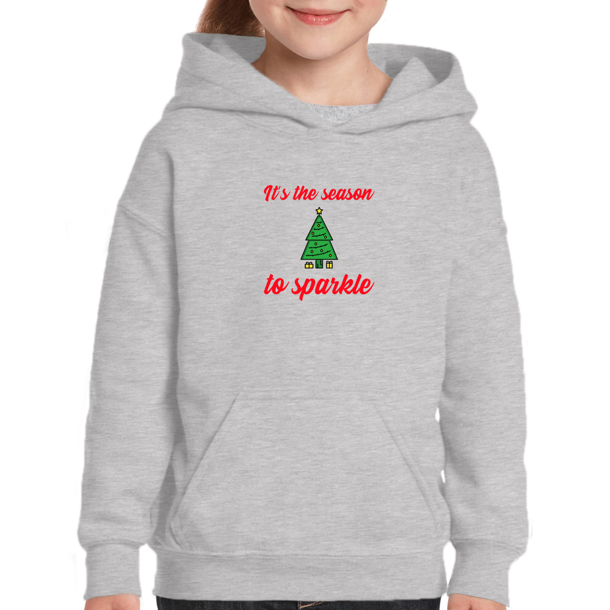 It is the Season to Sparkle Kids Hoodie | Gray