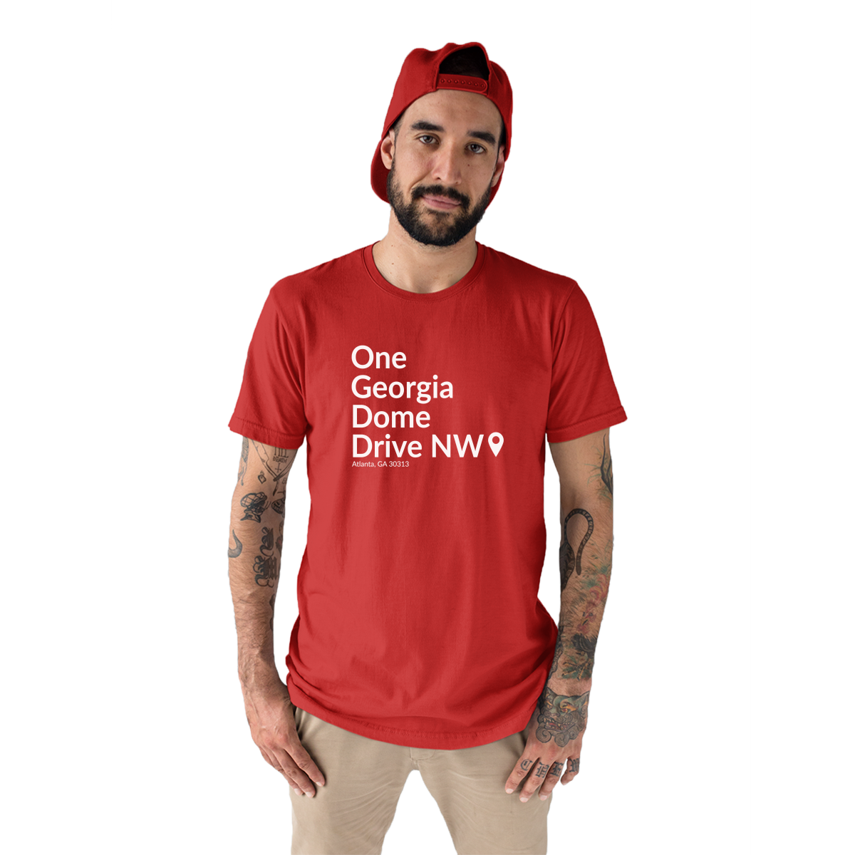 Atlanta Football Stadium Men's T-shirt | Red
