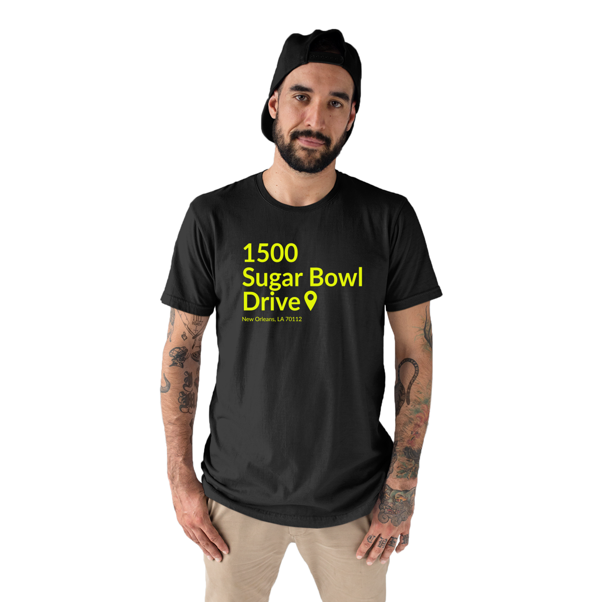 New Orleans Football Stadium Men's T-shirt | Black