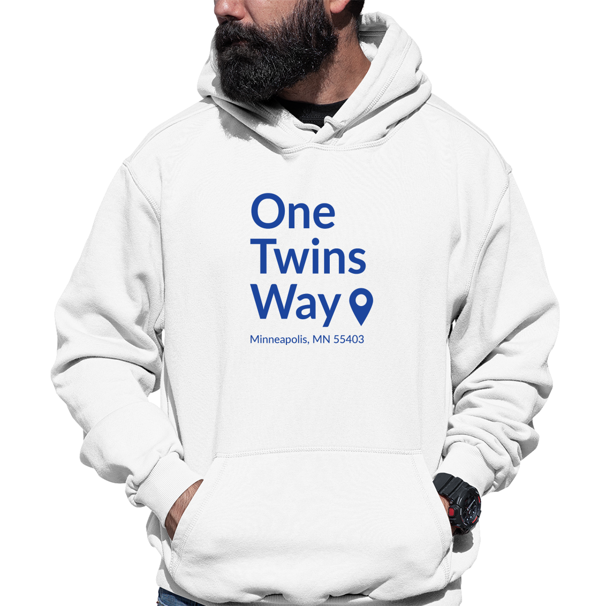 Minnesota Baseball Stadium Unisex Hoodie | White