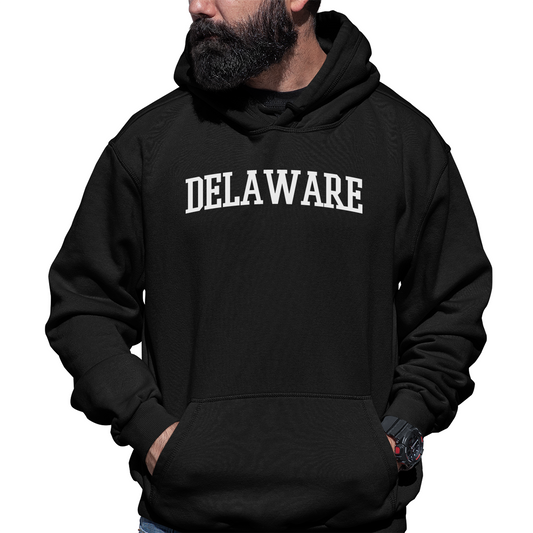 Delaware Unisex Hoodie | Black