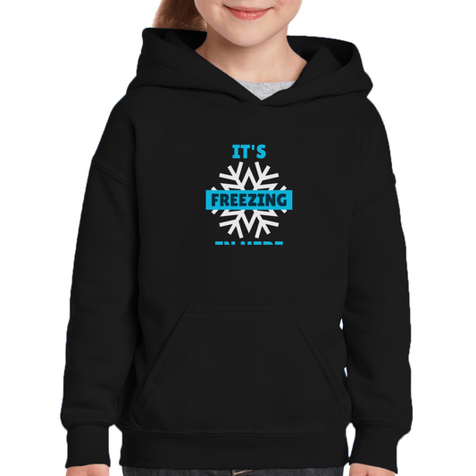 It's Freezing In Here! Kids Hoodie | Black