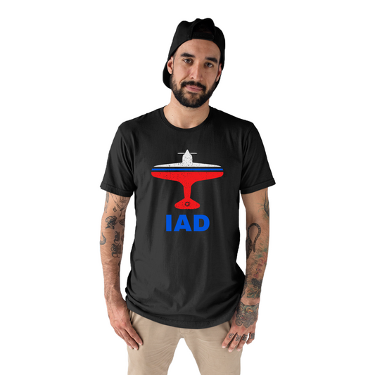 Fly Washington D.C. IAD Airport Men's T-shirt | Black