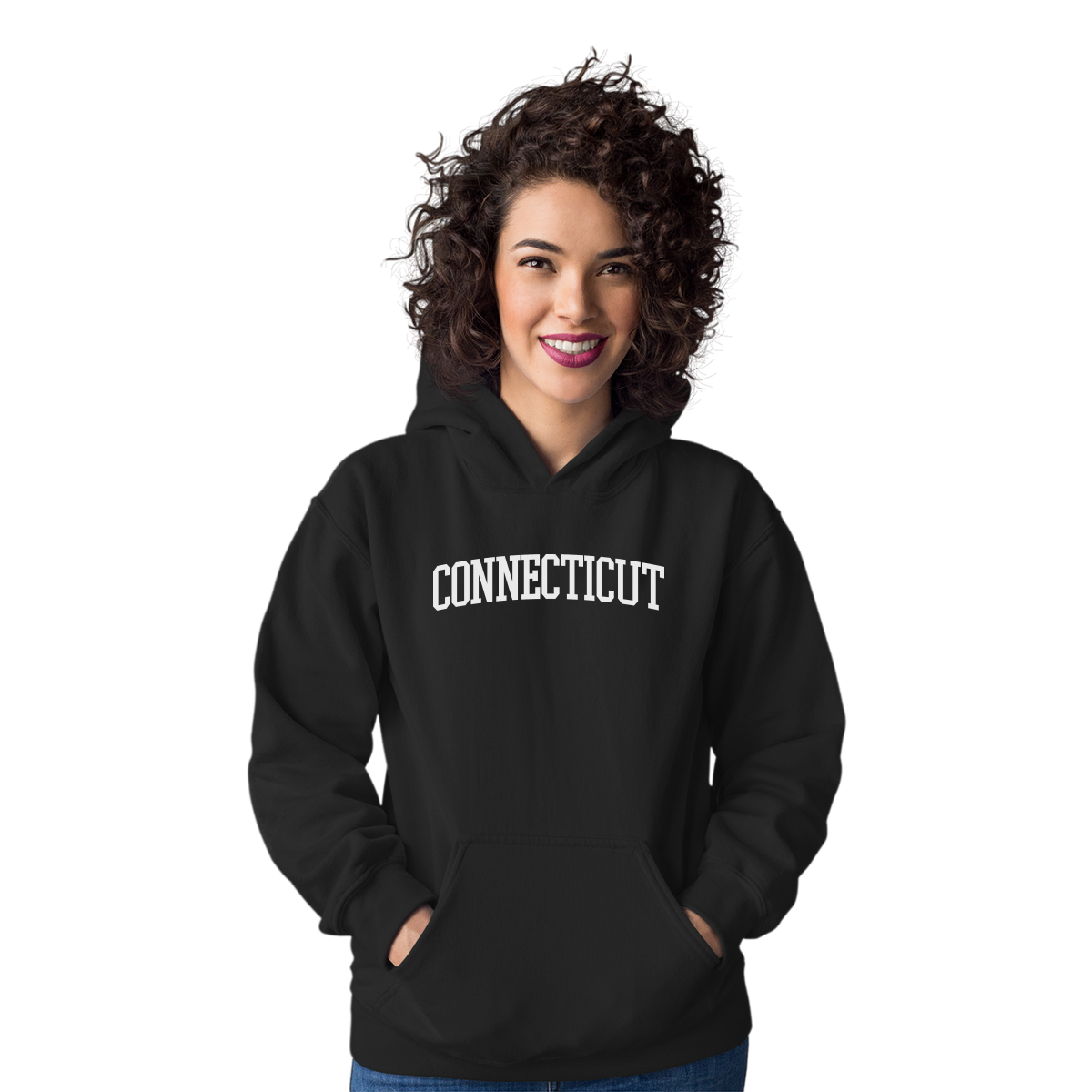 Connecticut Unisex Hoodie | Black