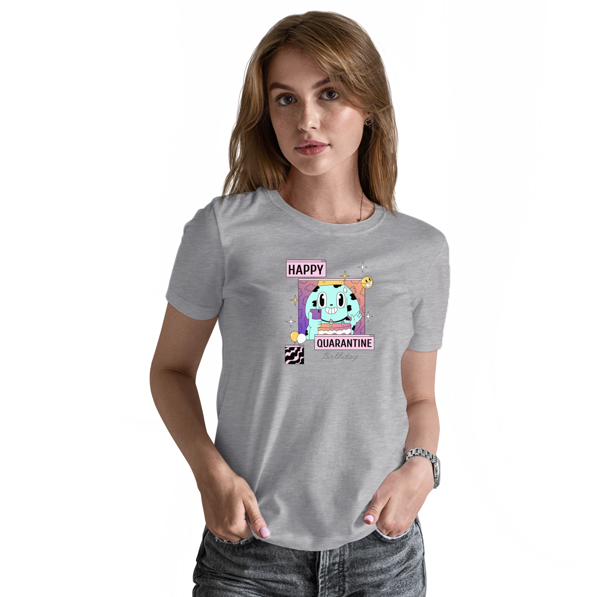Happy Quarantine Birthday Women's T-shirt | Gray