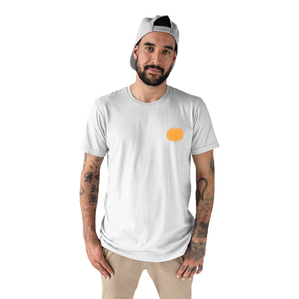 Pumpkin Pocket Men's T-shirt | White