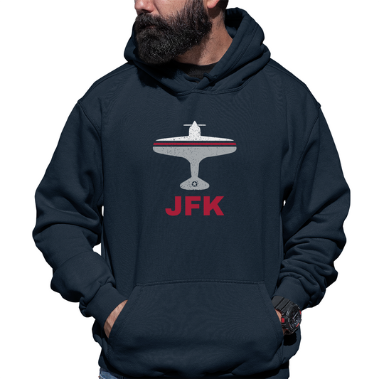 Fly New York JFK Airport Unisex Hoodie | Navy