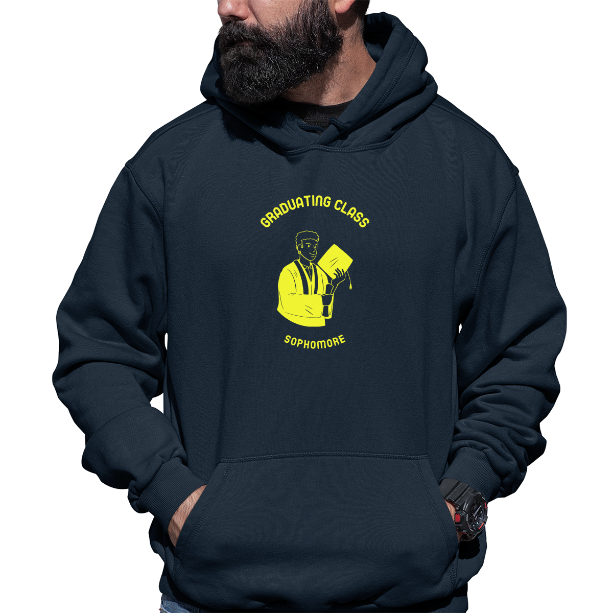 Graduating Class Sophomore Unisex Hoodie | Navy
