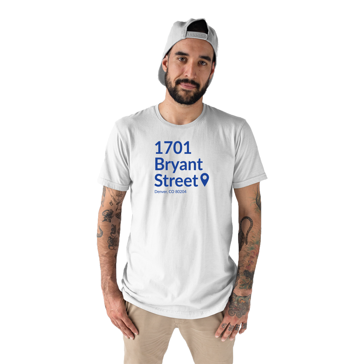 Denver Football Stadium Men's T-shirt | White