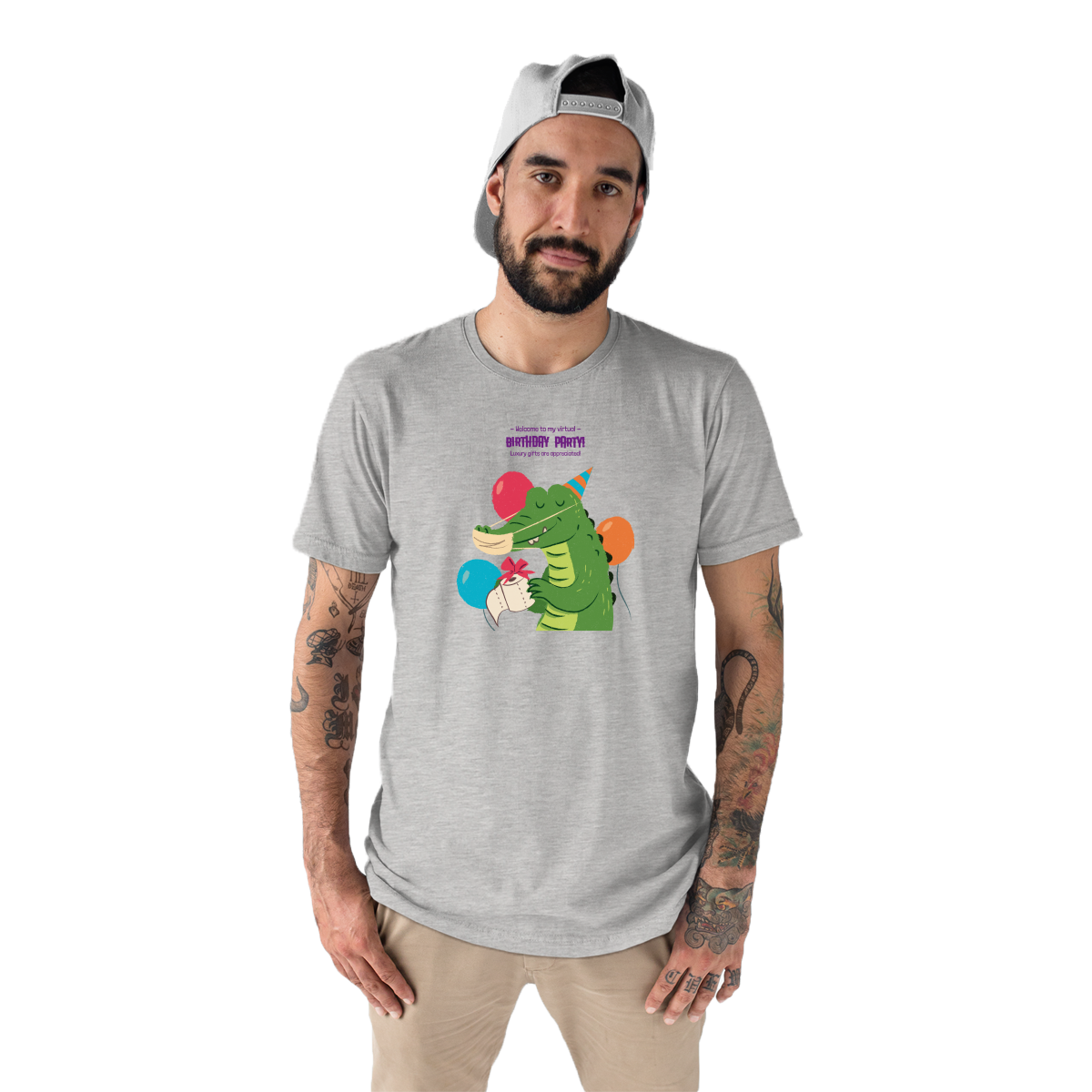 Welcome to My Virtual Birthday Party Men's T-shirt | Gray