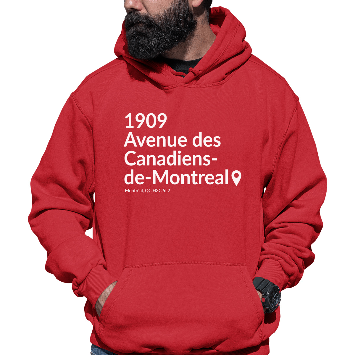 Montreal Hockey Stadium Unisex Hoodie | Red