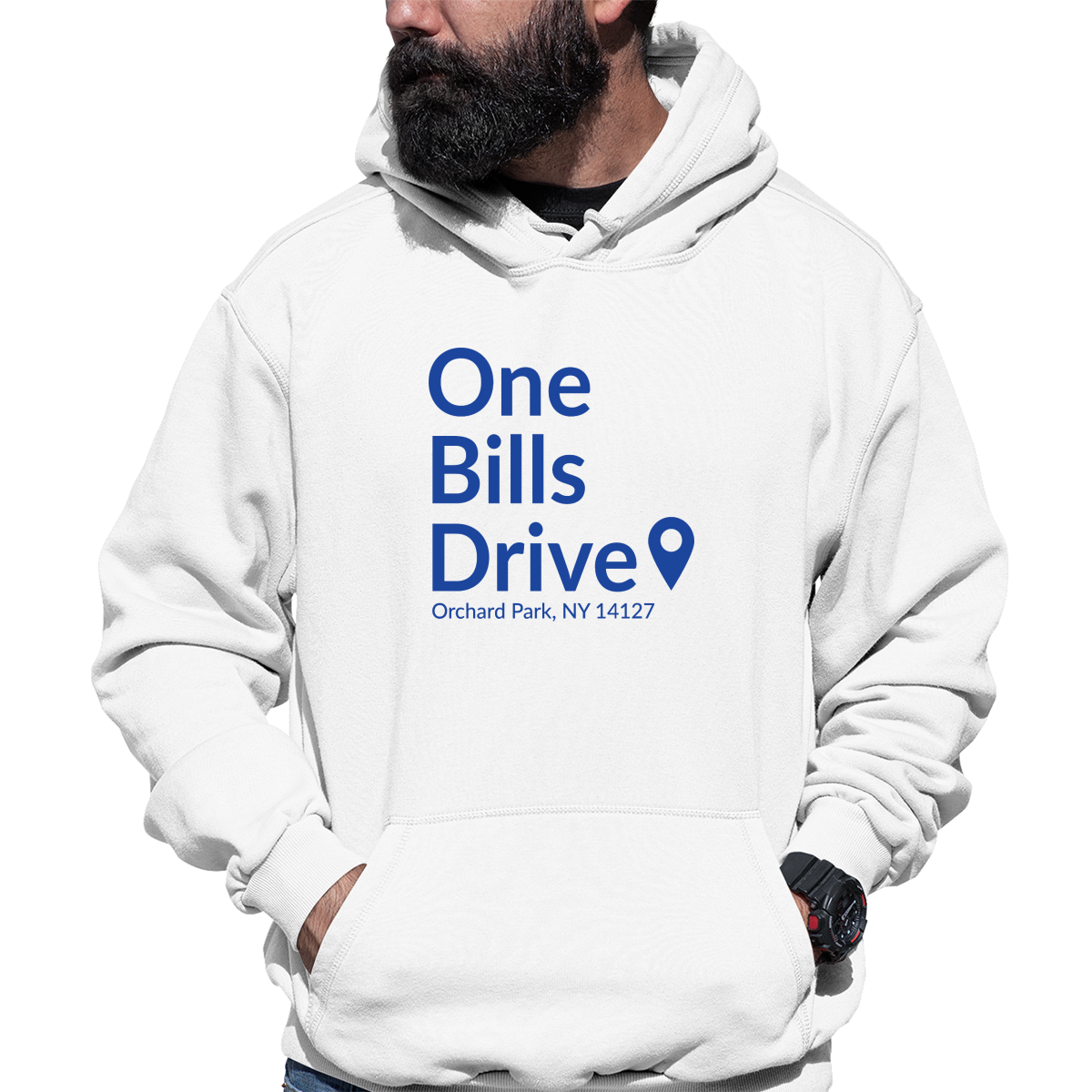 Buffalo Football Stadium  Unisex Hoodie | White