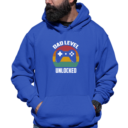 Dad Level Unlocked  Unisex Hoodie | Blue