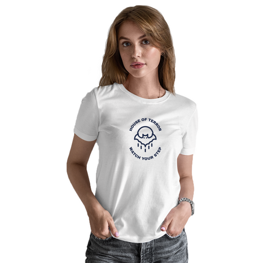 House of Terror Watch Your Step Women's T-shirt | White