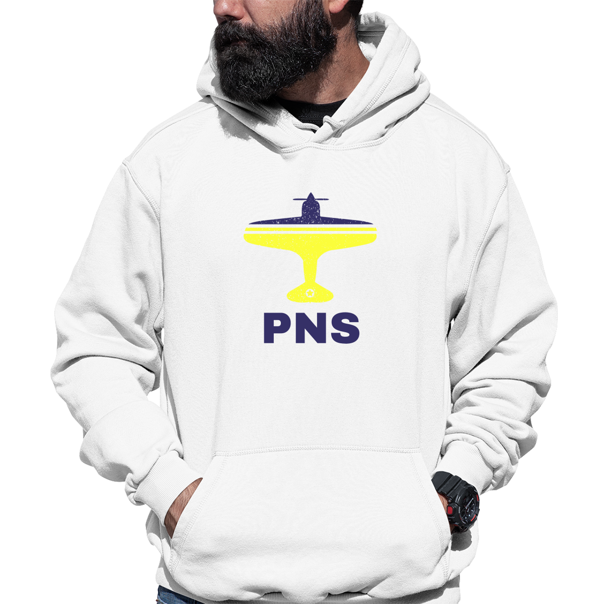 Fly Pensacola PNS Airport Unisex Hoodie | White