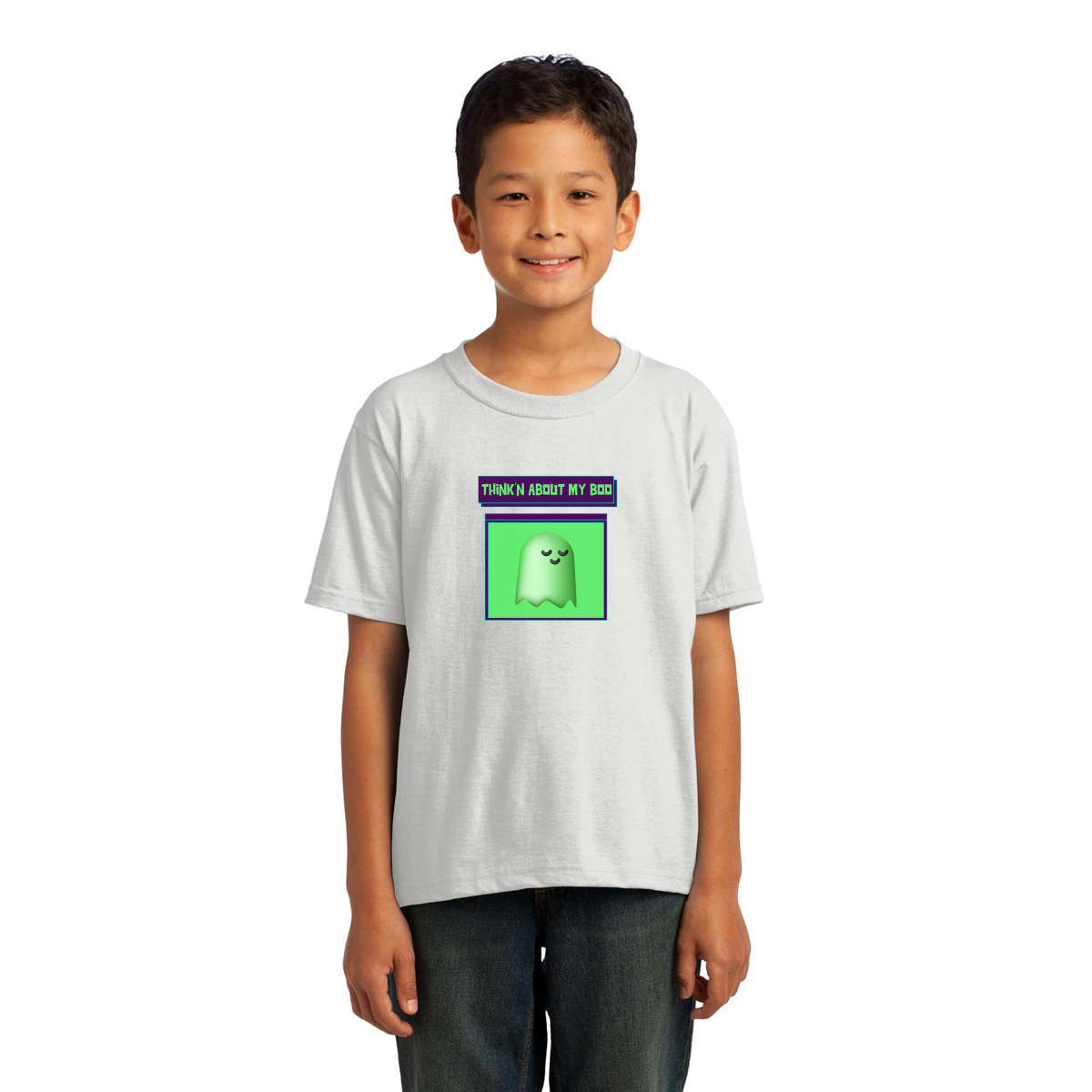 Think'n About My Boo Kids T-shirt | White