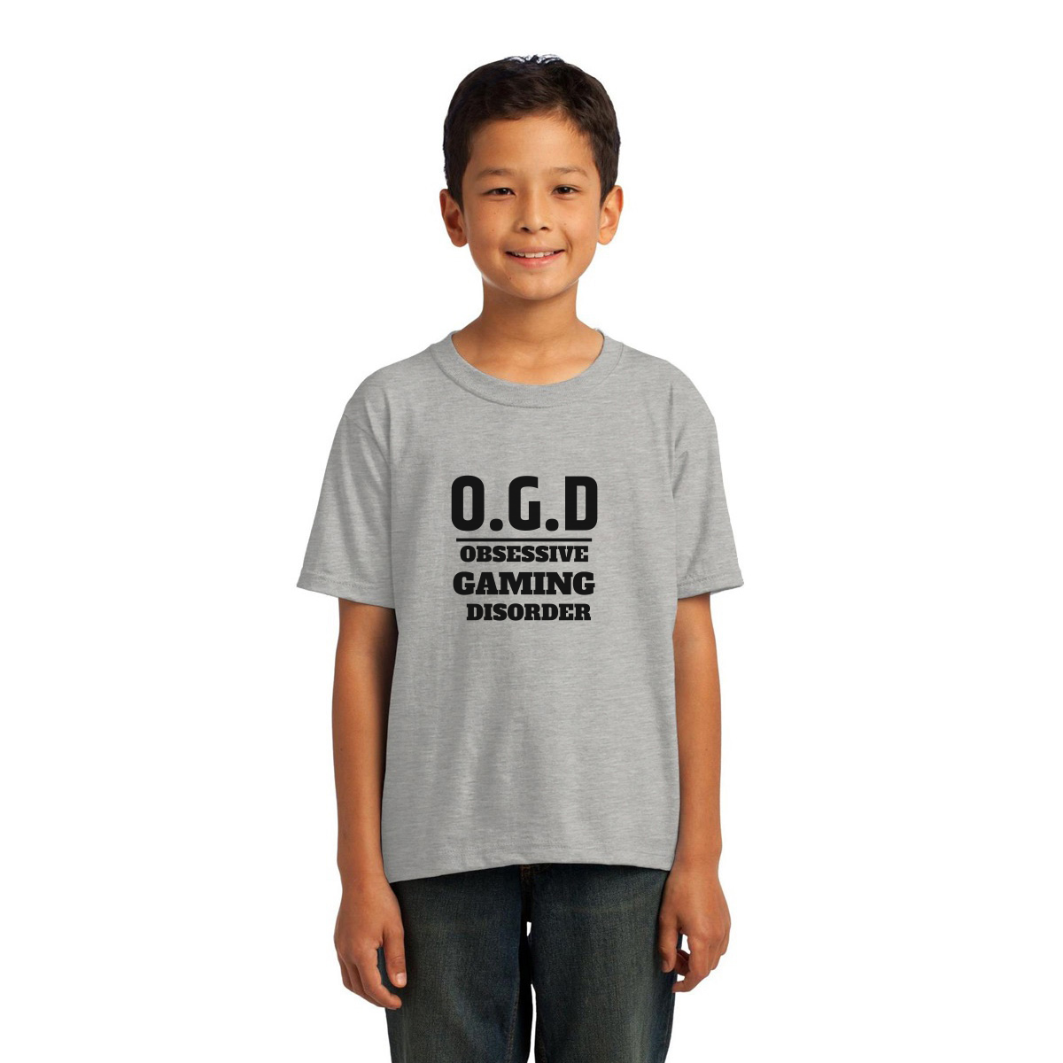 O.G.D Obsessive Gaming Disorder Kids T-shirt | Gray