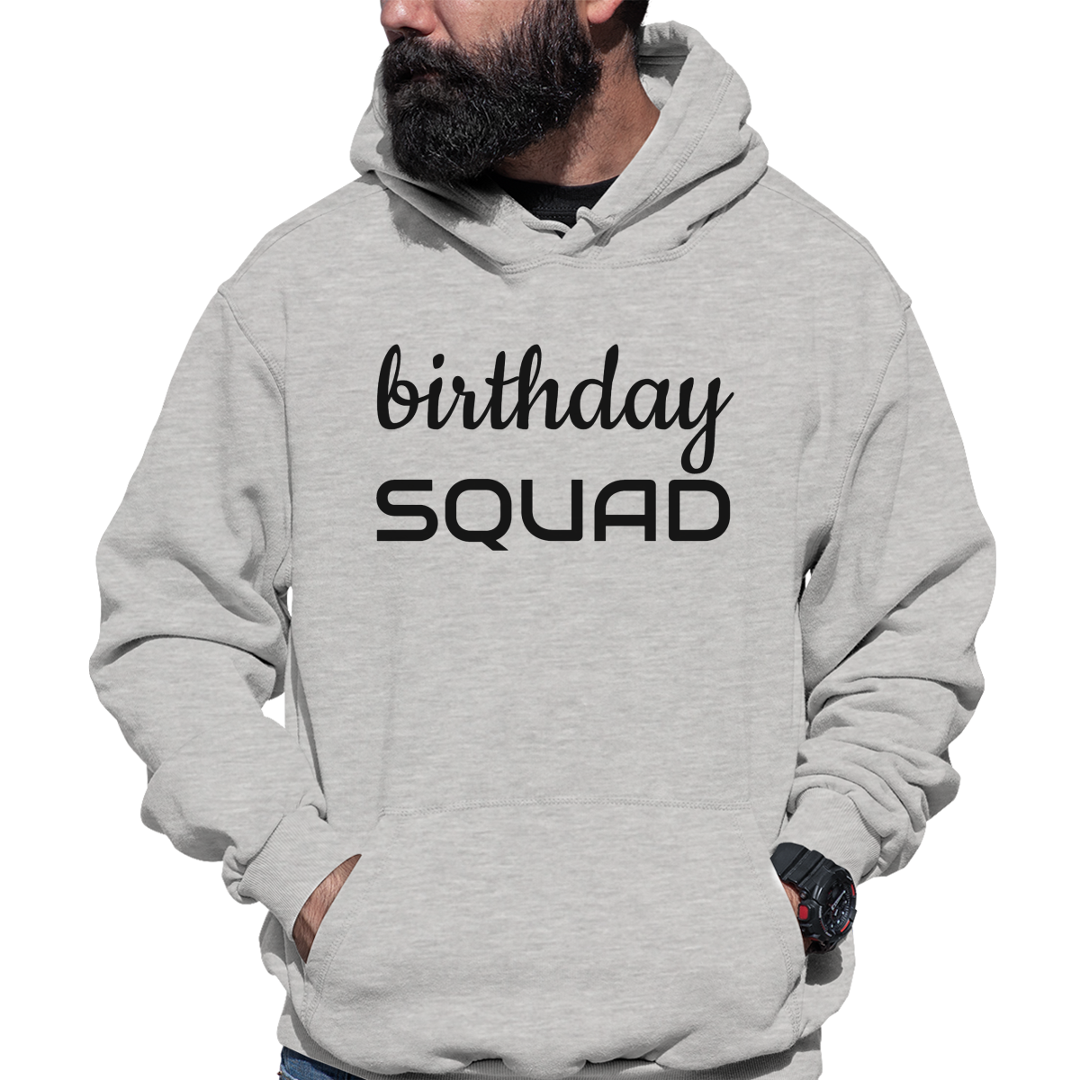 Birthday SQUAD Unisex Hoodie | Gray