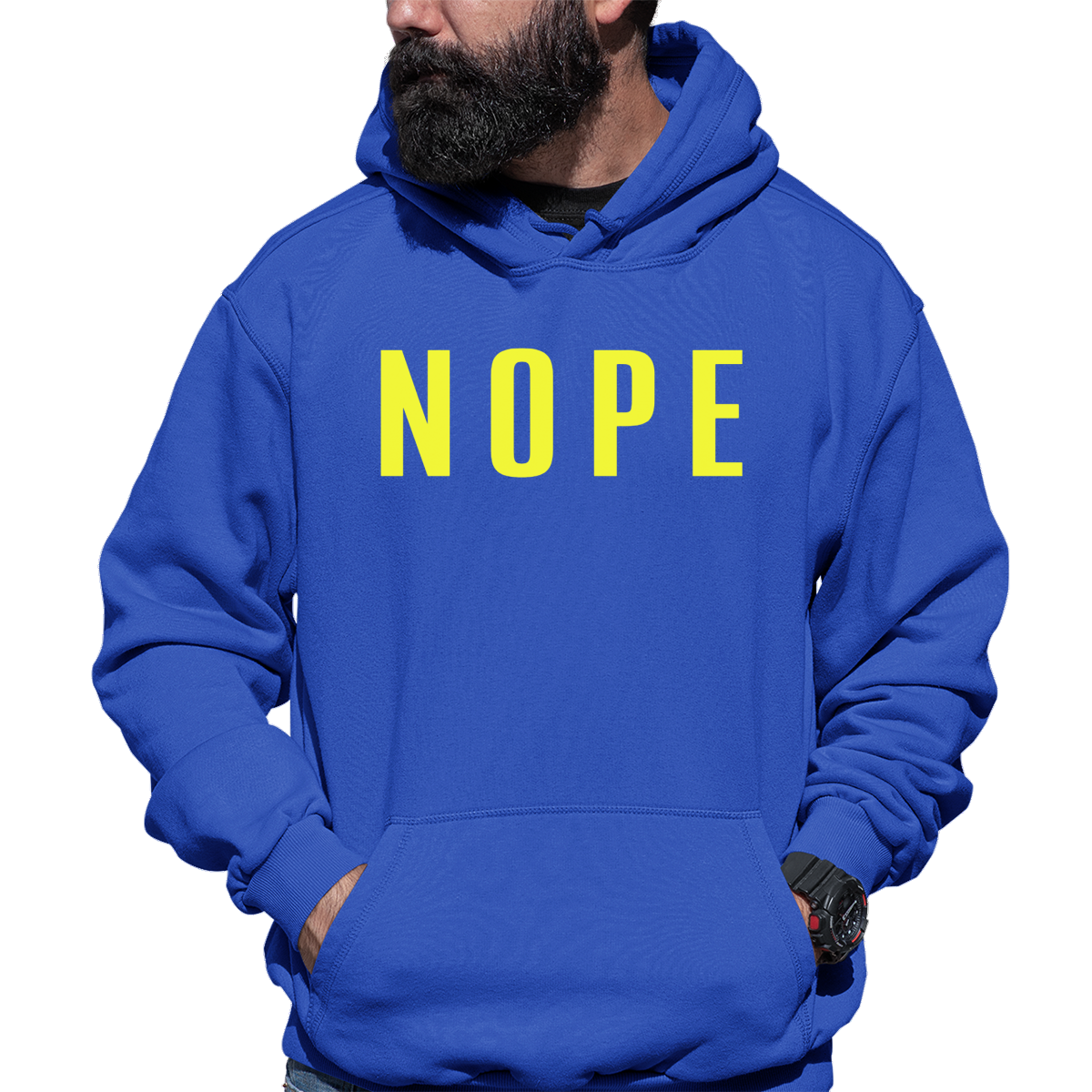 Nope Unisex Hoodie | Blue