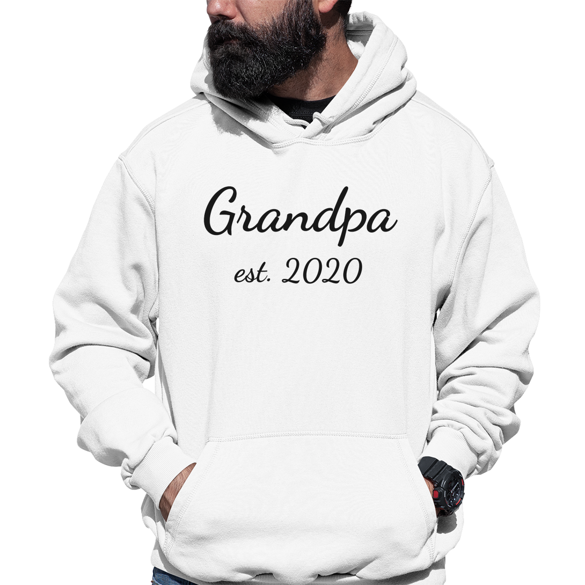 Grandpa Est Shirt 2020 Unisex Hoodie | White