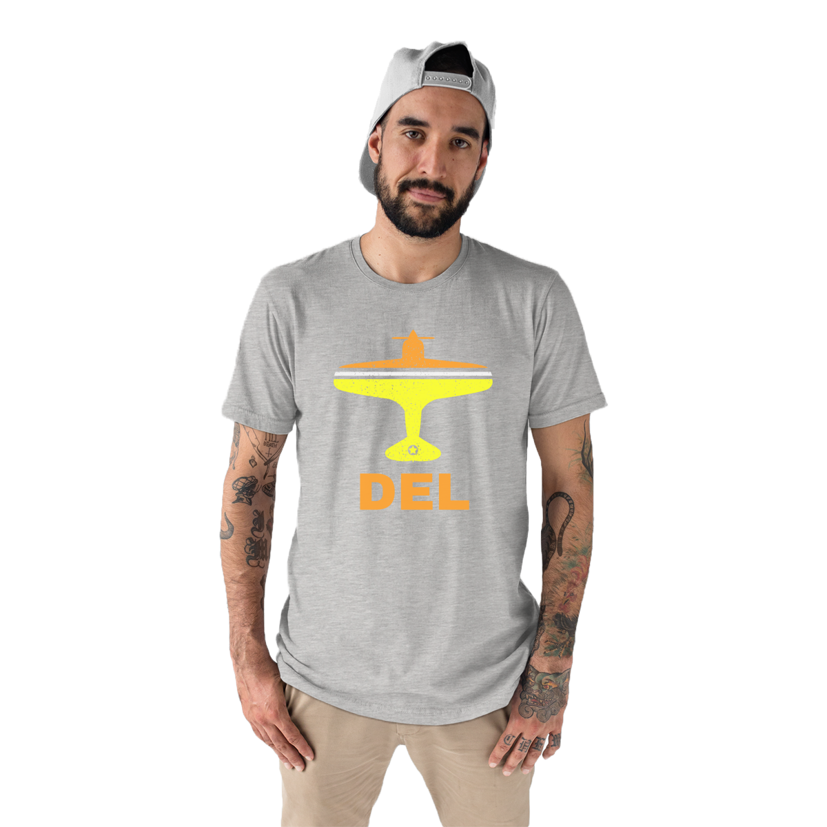 Fly Delhi DEL Airport  Men's T-shirt | Gray