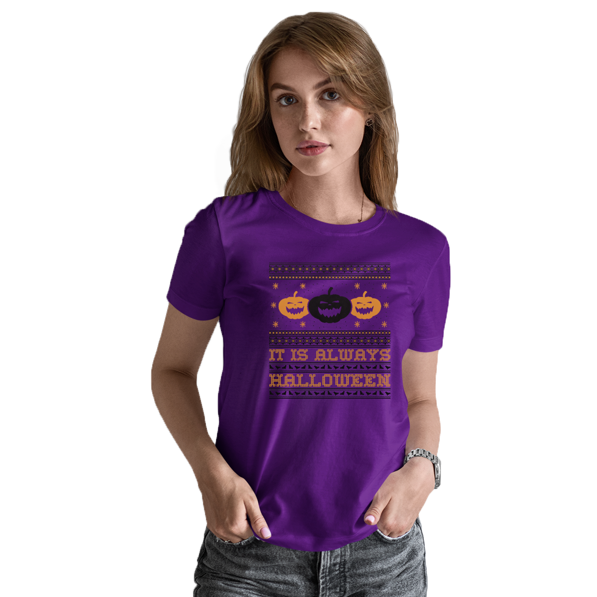It's Always Halloween Women's T-shirt | Purple
