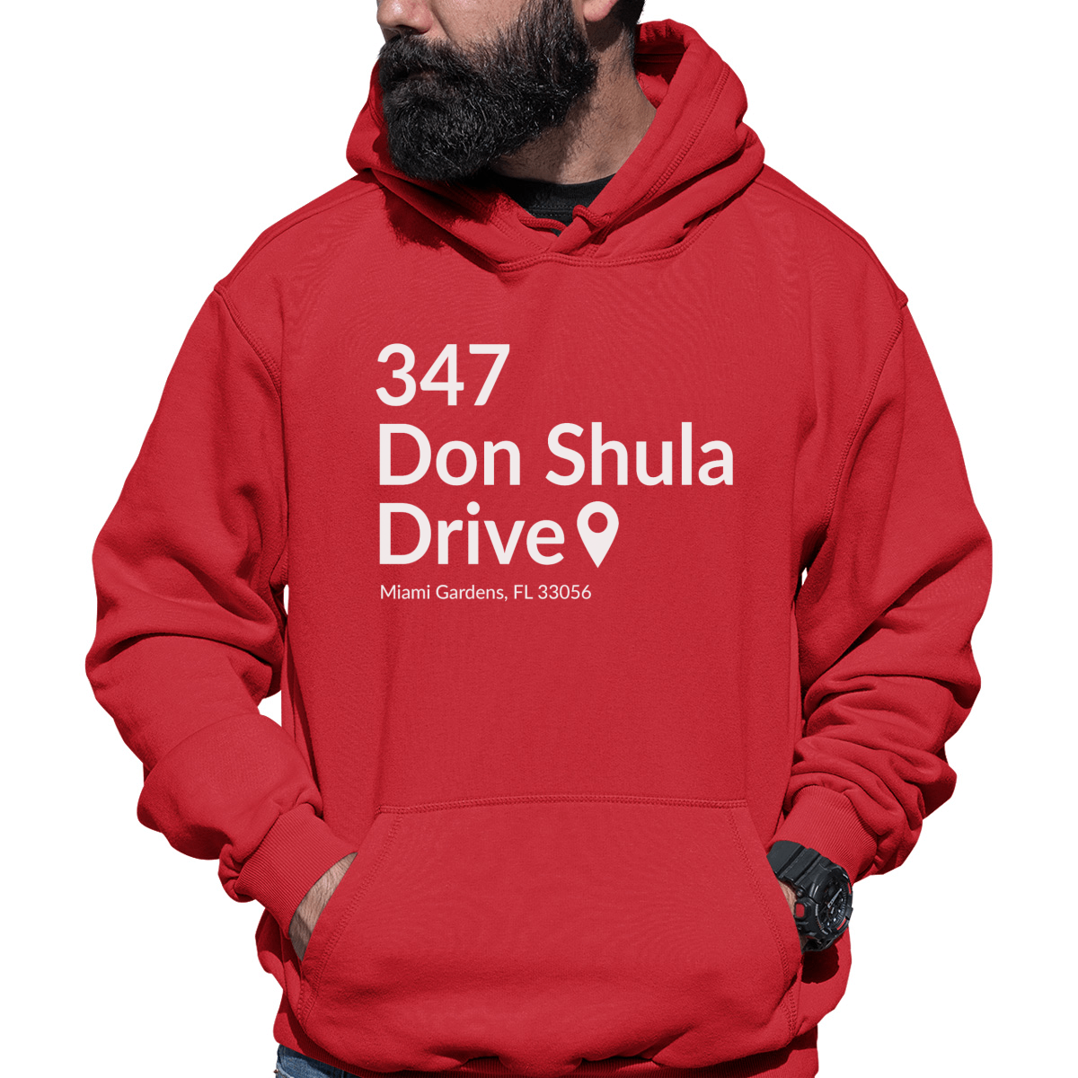 Miami Football Stadium Unisex Hoodie | Red