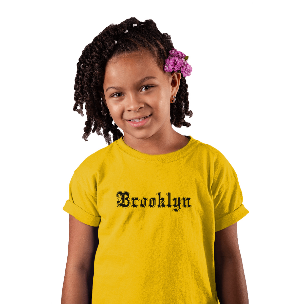 Brooklyn Gothic Represent Kids T-shirt | Yellow