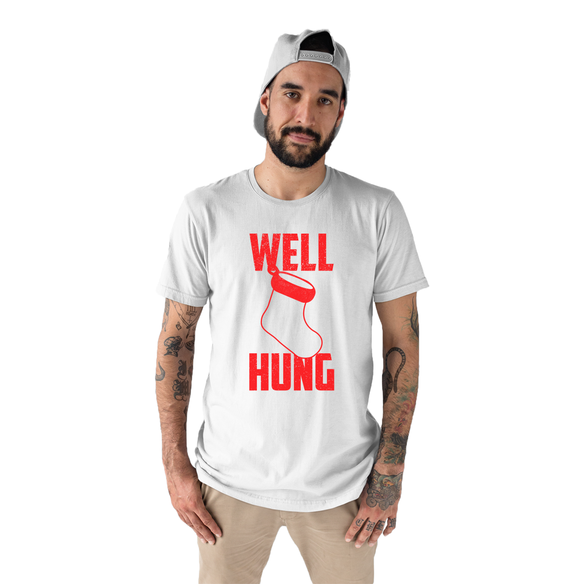 Well Hung Men's T-shirt | White