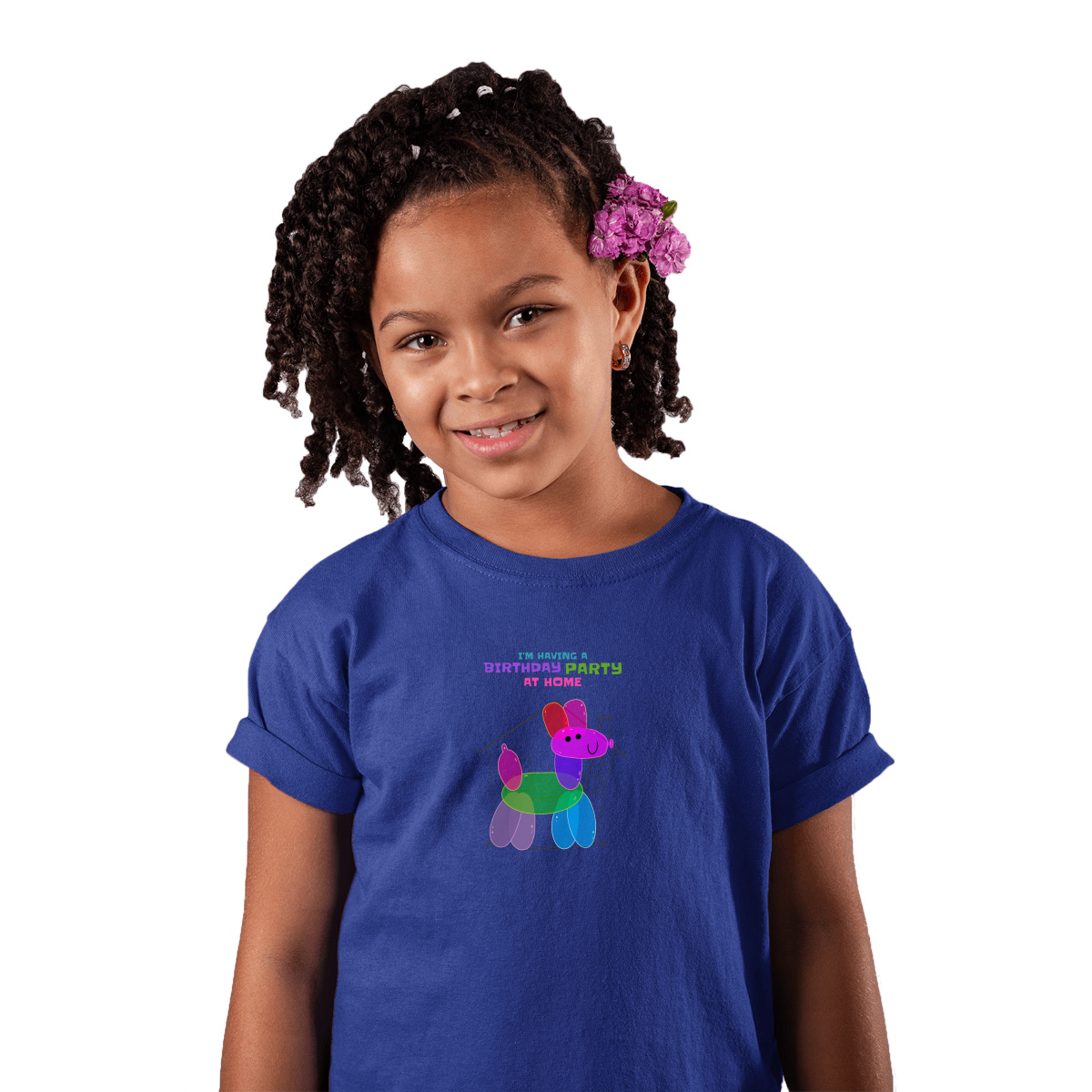 I'm having a birthday party at home  Toddler T-shirt | Blue