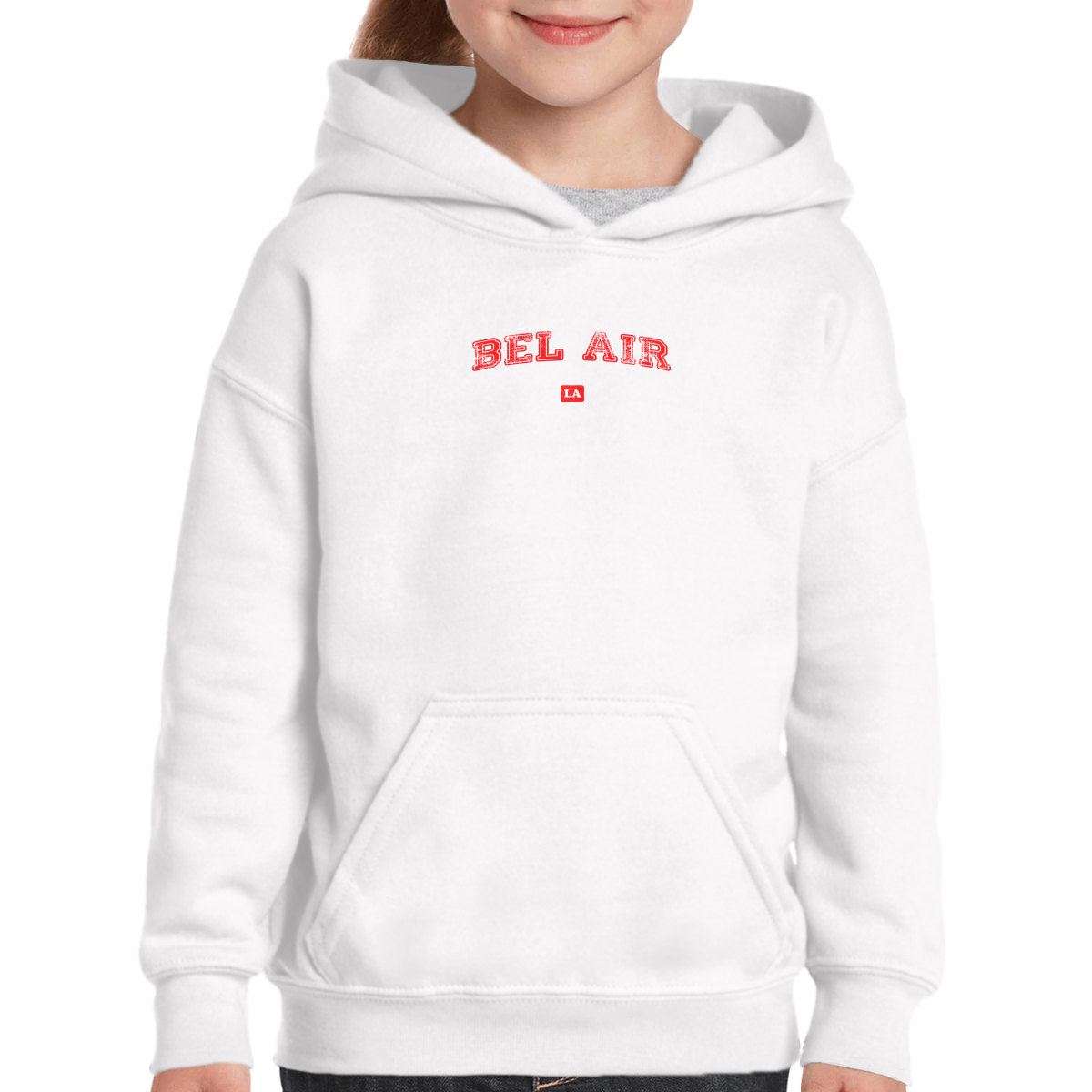 Bel Air LA Represent Kids Hoodie | White