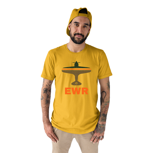 Fly Newark EWR Airport  Men's T-shirt | Yellow