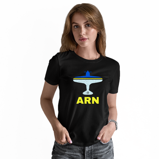Fly Stockholm ARN Airport  Women's T-shirt | Black