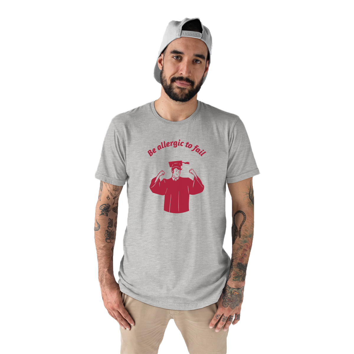 Be Allergic To Fail, Addicted To Success Men's T-shirt | Gray
