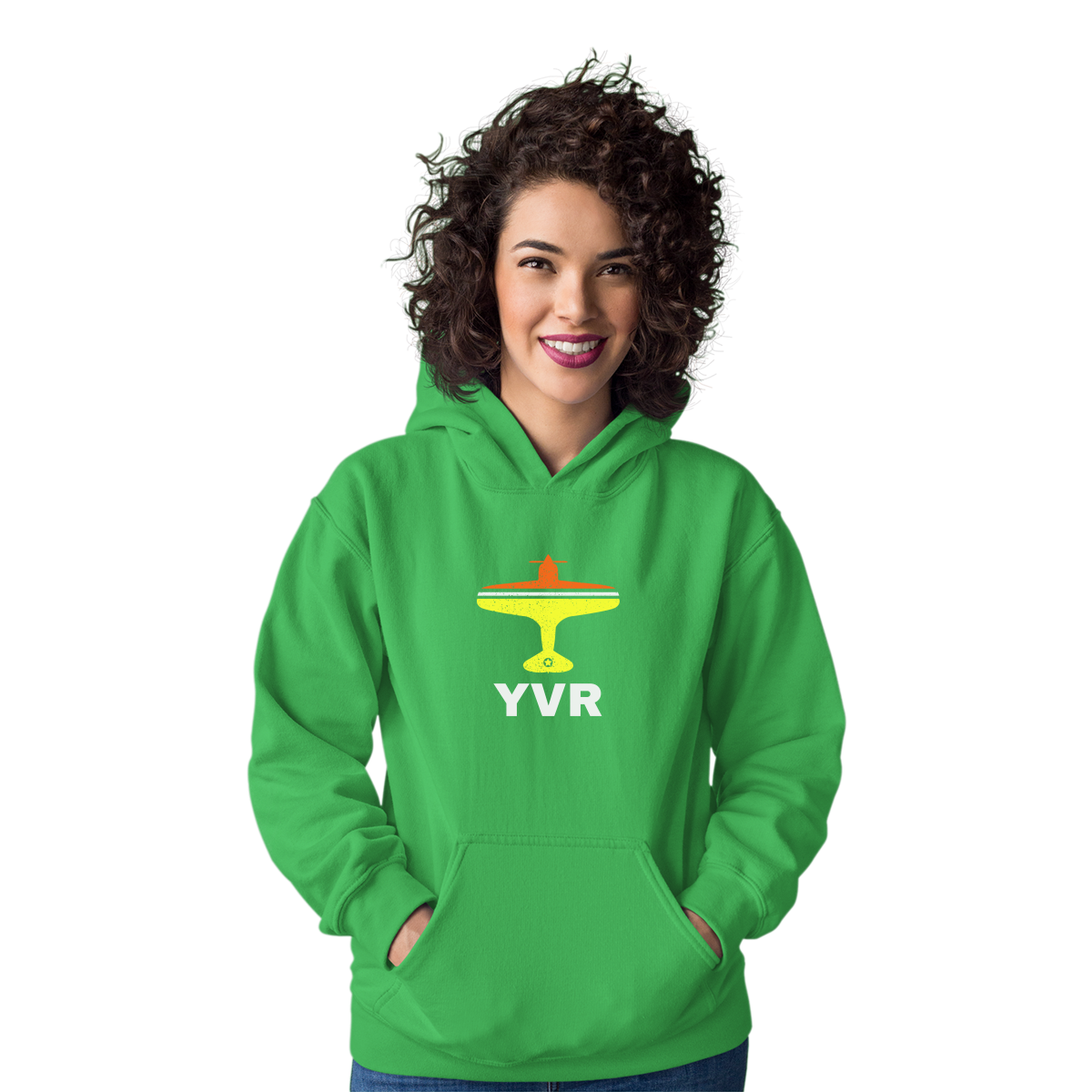 Fly Vancouver YVR Airport Unisex Hoodie | Green