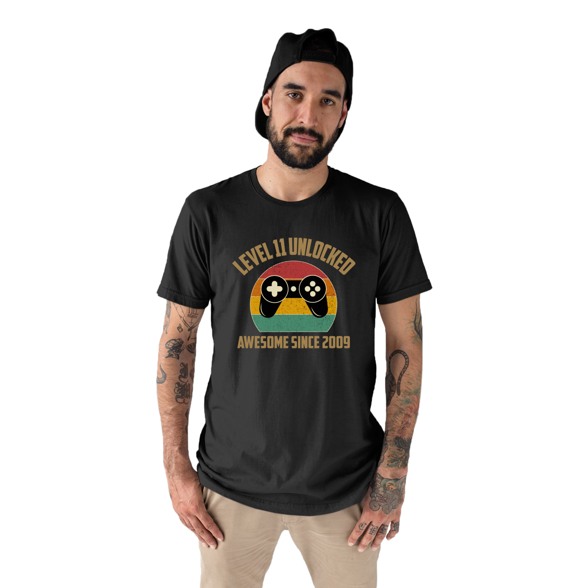 LEVEL 11 UNLOCKED Men's T-shirt | Black