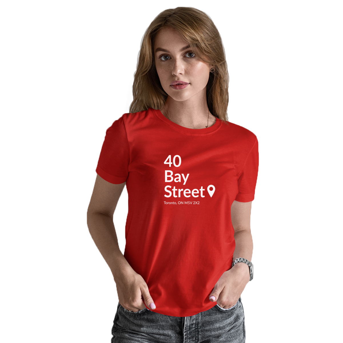 Toronto Basketball Stadium Women's T-shirt | Red
