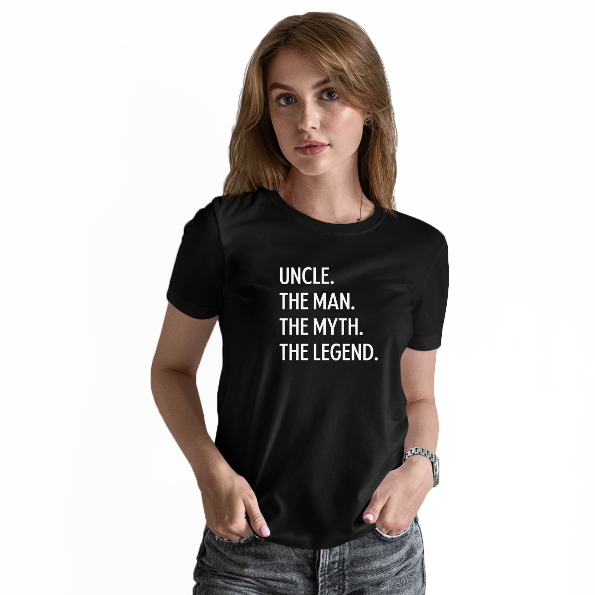 Uncle The Man The Myth The Legend Women's T-shirt | Black