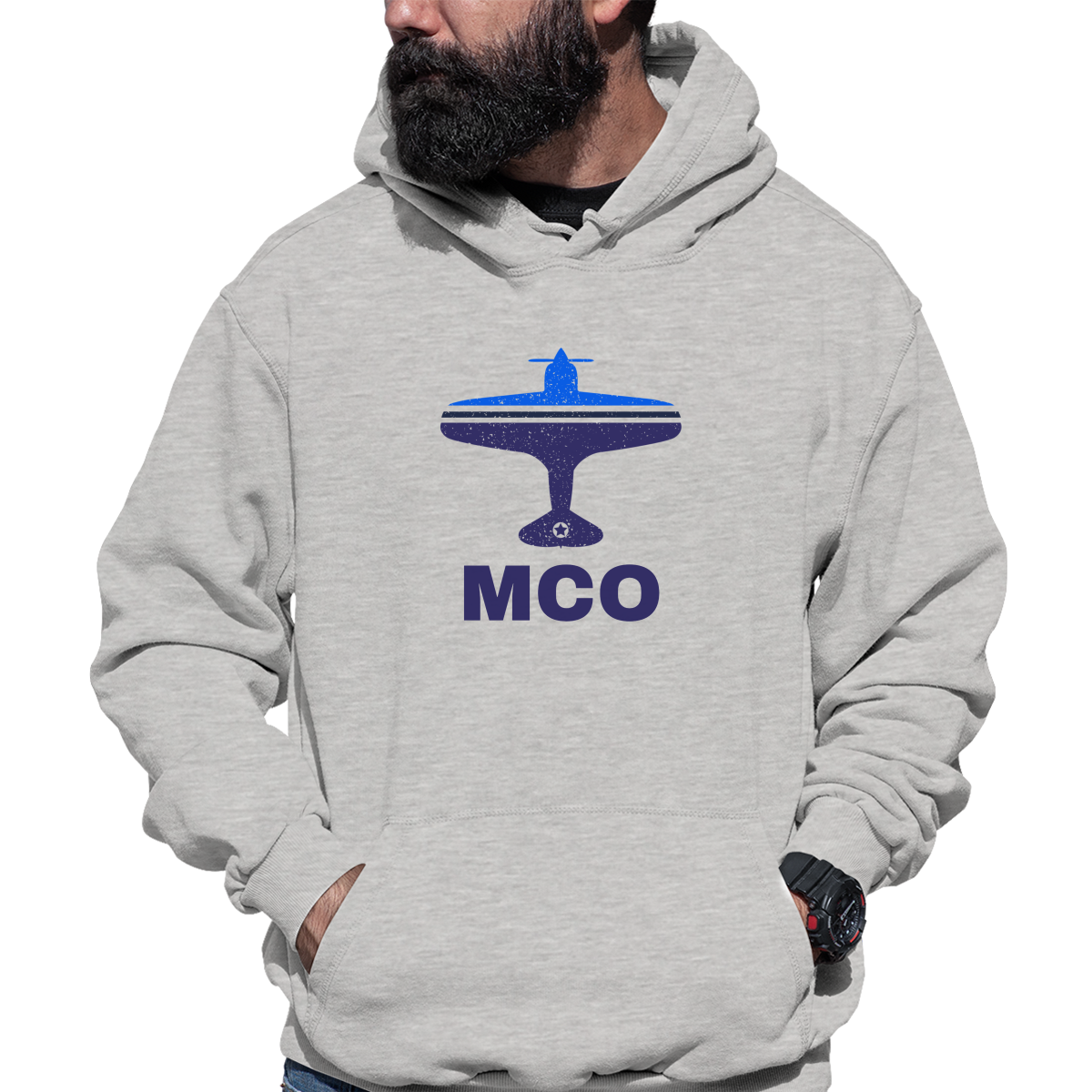 Fly Orlando MCO Airport Unisex Hoodie | Gray