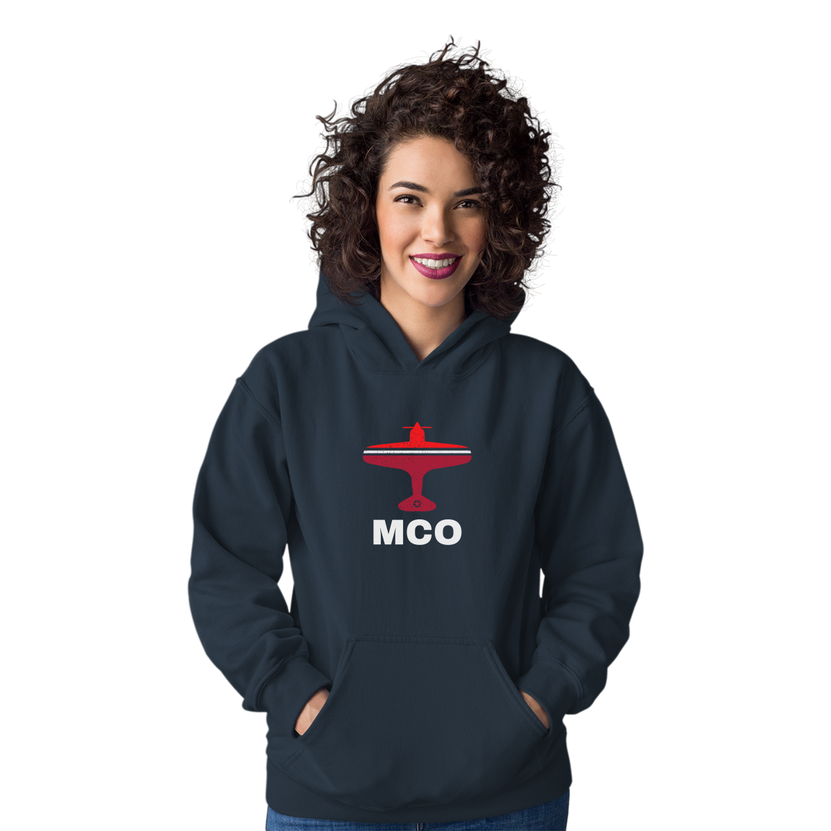 Fly Orlando MCO Airport Unisex Hoodie | Navy