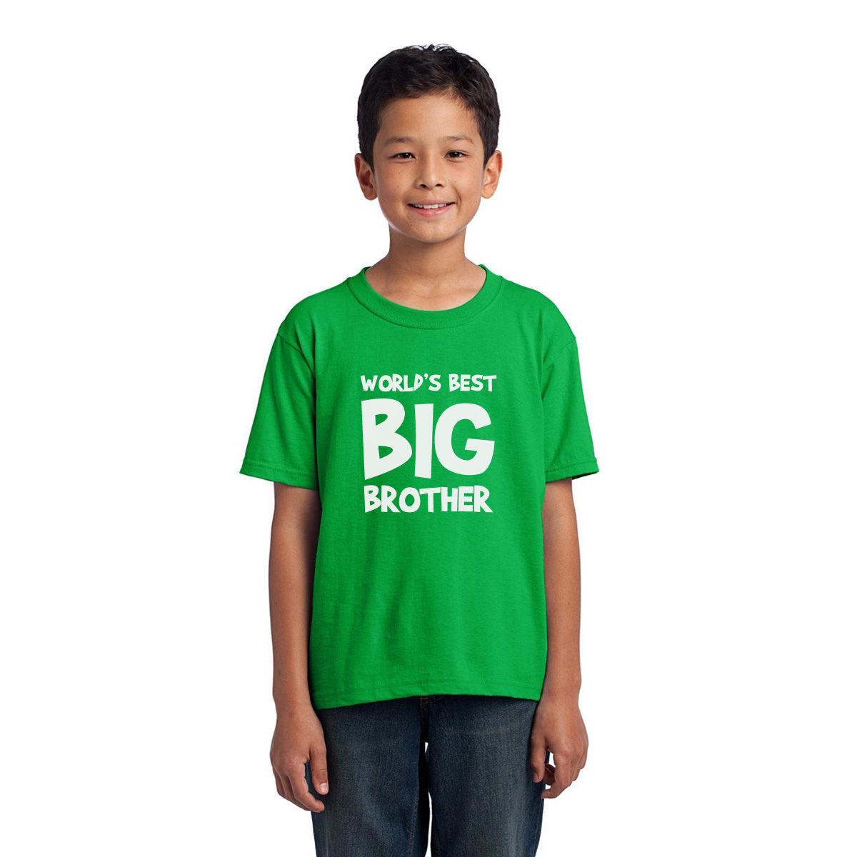 World's Best Big Brother Kids T-shirt | Green