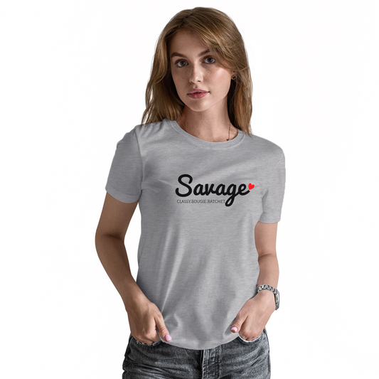 Savage Classy Bougie Rachet Women's T-shirt | Gray