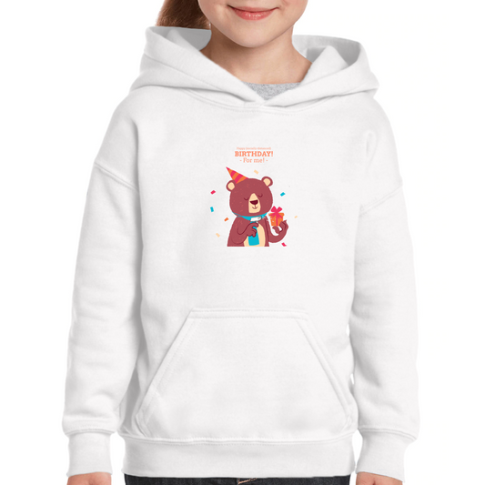 Happy (social distanced) birthday for me  Kids Hoodie | White