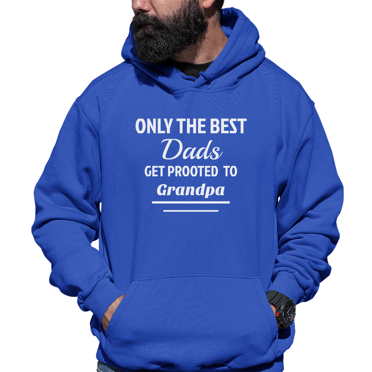 Only The Best Dads Get Promoted To Grandpa Unisex Hoodie | Blue