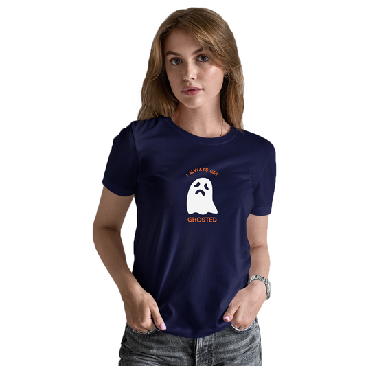 I Always Get Ghosted Women's T-shirt | Navy